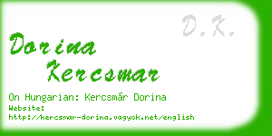 dorina kercsmar business card